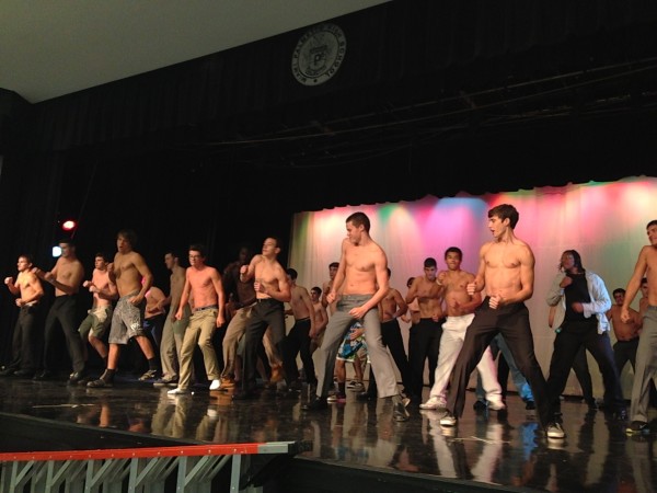 TOO SEXY FOR MY SHIRT The contestants of Mr. Panther dance their hearts out in preparation of the December 6 competition.