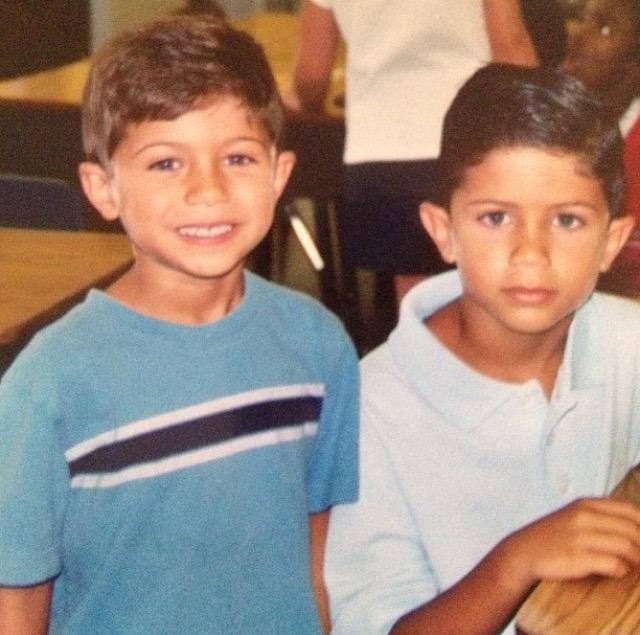 Vincent Leone (right) with his brother Anthony (10).