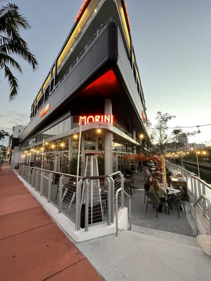 Osteria Morini outdoor view and seating.