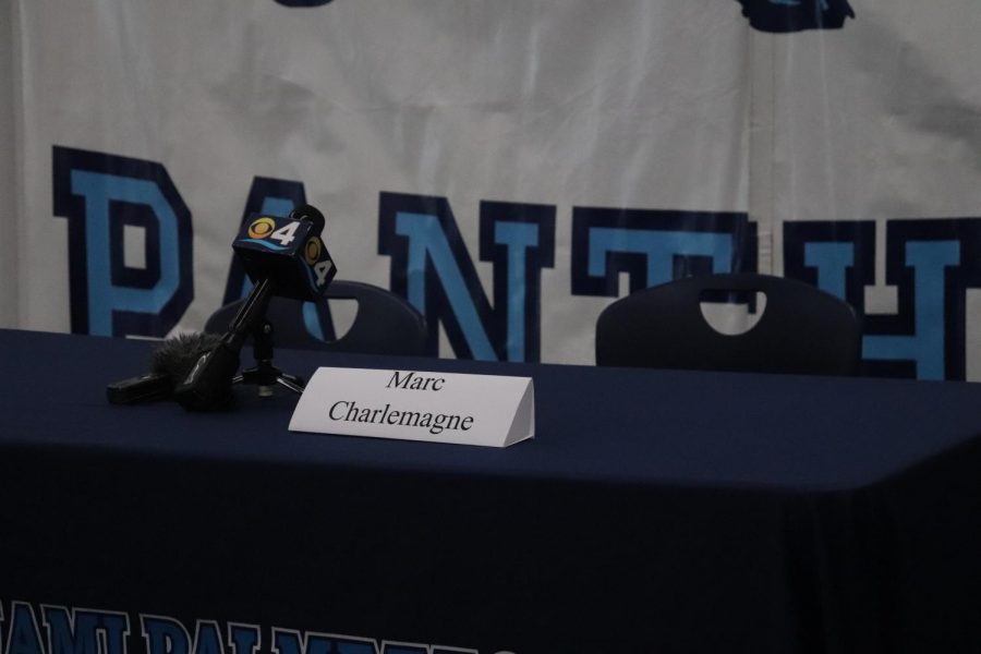 Marc Charlemagne played cornerback for the Panthers football team this past season and accrued a two-star rating from 247 Sports.