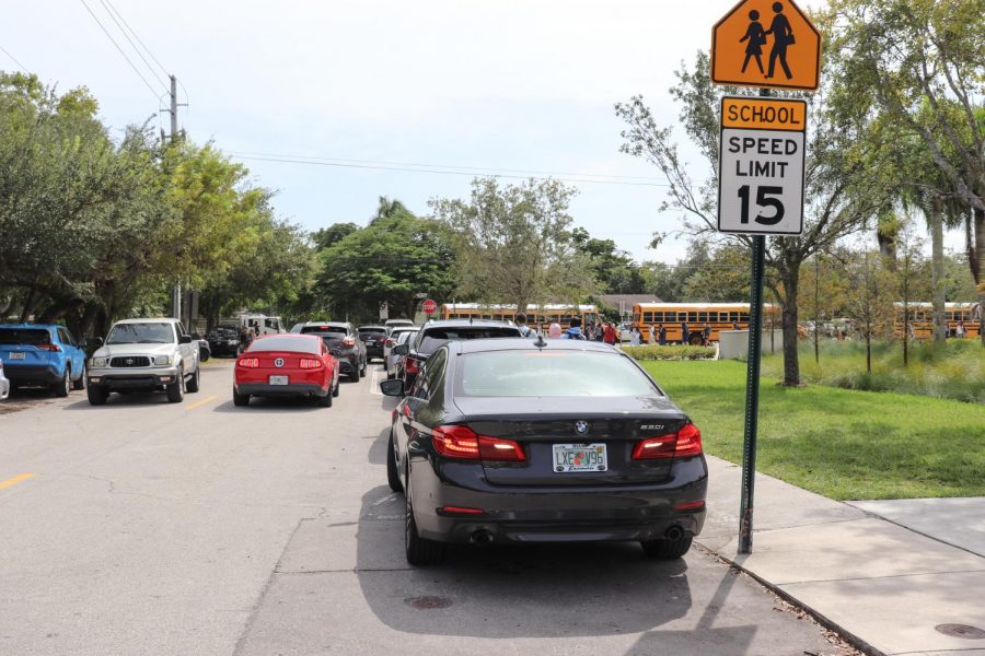 Palmetto students and faculty attempt to leave the school at 2:20.