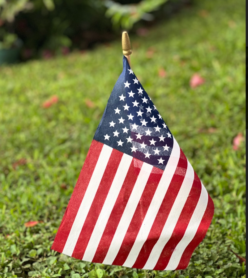 American families often display American flags on their lawns in honor of Memorial Day.